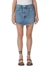 Agolde Womens Organic Cotton Light Wash Denim Skirt In Replica