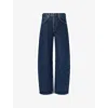 Agolde Womens Pendulum (medium Indigo) Low Curve Wide-leg Denim Jeans