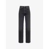 Agolde 90s Pinch Waist Crop High Rise Straight Jeans 27.5 Radius In Gray