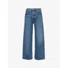 Agolde Womens Control Ren High-rise Wide-leg Denim Jeans In Control