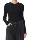 AGOLDE WOMENS RIBBED RIBBED KNIT BLOUSE