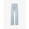 Agolde Crisscross Straight Leg Jeans In Segment (pale Ind)