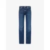 Agolde Denim Trousers With Belt Loops In Blue