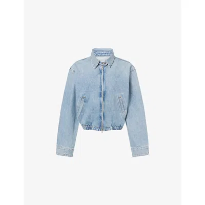 Agolde Womens Space (lt Ind) Nile Relaxed-fit Denim Jacket Xs