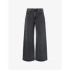 Agolde Womens Symbolic (md Wsh Blk) Keira Wide-leg Denim Jeans