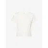 Agolde Womens White Ash (dusty Cream) Adine Short-sleeves Cotton-jersey T-shirt