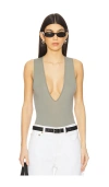 Agolde Sleeveless Bodysuit In Grey