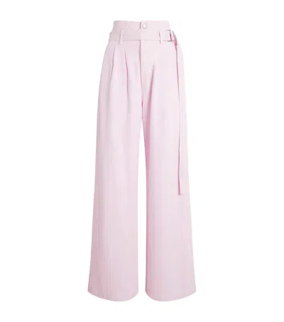 Agolde X Maria Mcmanus Corset Wide-leg Jeans In Pink