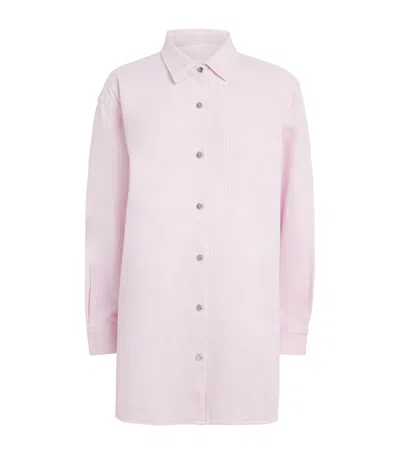 Agolde X Maria Mcmanus Denim Shirt In Pink