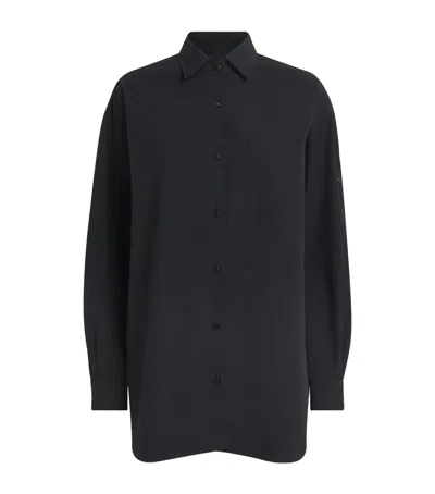 Agolde X Maria Mcmanus Organic Cotton Poplin Shirt In Black