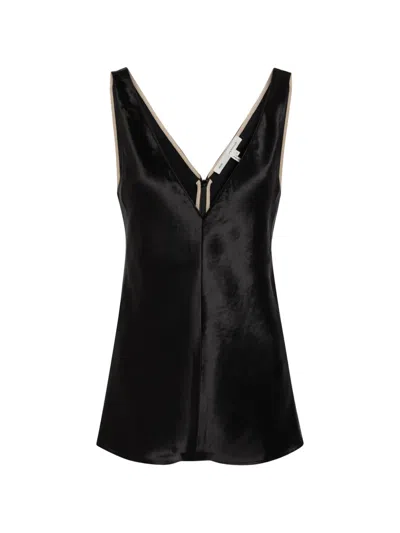 Agolde X Maria Mcmanus V-neck Sleeveless Top In Black
