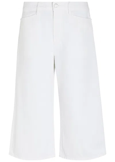 Agolde X Maria Mcmanus Wide-leg Denim Shorts In White