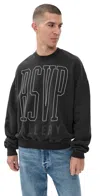 Agolde X Rsvp Gallery Alton Crewneck Marker In Black