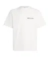 Agolde Short Sleeve Mock Neck In Gallery Print In White