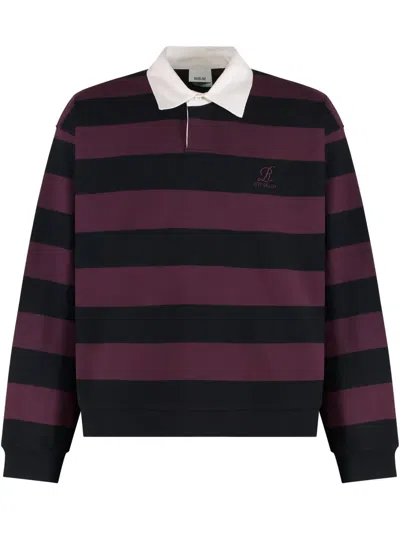Agolde X Rsvp Gallery Long-sleeves Cotton Polo Shirt In Pink