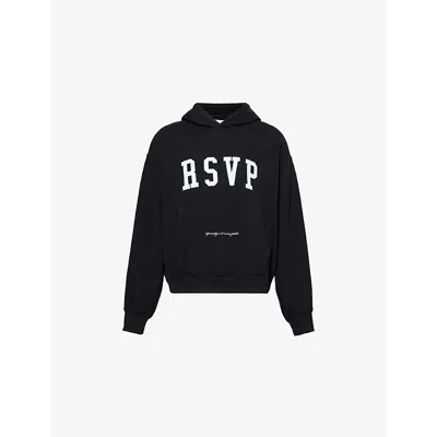Agolde Mens  X Rsvp Easton Kangaroo-pocket Relaxed-fit Cotton-blend Hoody Black