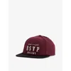 Agolde Baseball Cap With Gallery Embroidery In Maroon