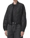 Agolde X Shoreditch Ski Club Iona Quilted Jacket In Black