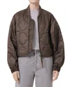 Agolde X Shoreditch Ski Club Iona Quilted Jacket In Taupe