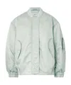 Agolde X Shoreditch Ski Club Nisa Oversized Metallic Recycled-shell Bomber Jacket In Metallic