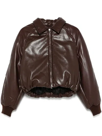 Agolde X Shoreditch Ski Club Puffer Jacket In Brown
