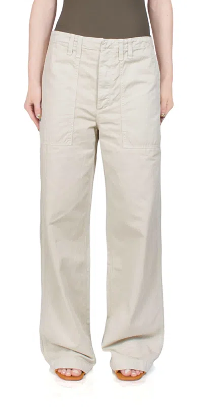 Agolde Yuna Utility Pant In Pumice In White