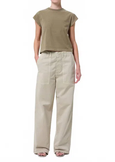 Agolde Yuna Wide Leg Pant In Pumice In Pink