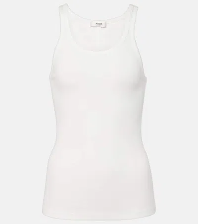 Agolde Karla Ribbed Tank Top In White