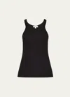Agolde Binx Ribbed Tank Top In Black