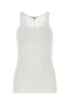 Agolde White Stretch Modal Blend Zane Tank Top