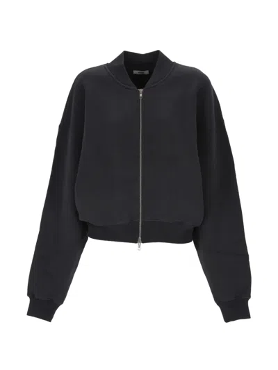 Agolde Zip-fastening Sweatshirt In Burgundy