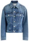Agolde Zyla Belted Denim Jacket In Blue