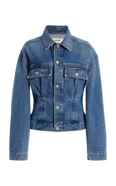 Agolde Zyla Cinch Denim Jacket In Medium Wash