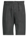 Ago.ra.lo Ago. Ra. Lo. Man Shorts & Bermuda Shorts Dark Green Size 40 Linen