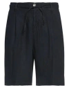 Ago.ra.lo Ago. Ra. Lo. Man Shorts & Bermuda Shorts Midnight Blue Size 38 Linen