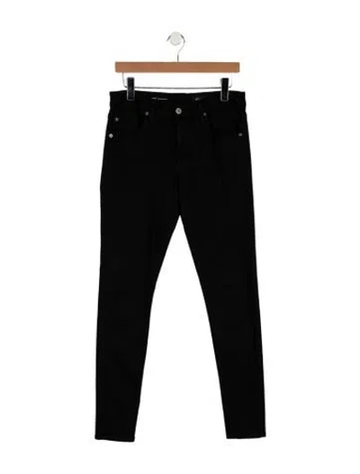 Pre-owned Agr Mid-rise Skinny Leg Jeans In Black