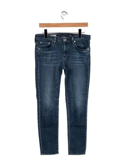Pre-owned Agr Mid-rise Skinny Leg Jeans In Blue