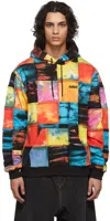 Agr Multicolor Patchwork Hoodie In Multi