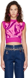 Agr Pink Graphic Vest In Pink