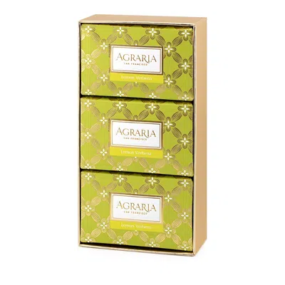 Agraria Lemon Verbena Luxury Bath Bar Collection In White