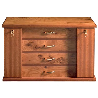 Pre-owned Agresti Ali Con Le Gioie Jewelry Chest With 4 Drawers In Brown