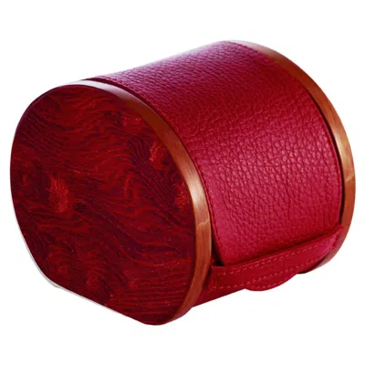 Pre-owned Agresti Cuscino Rosso Red Leather Watch Case