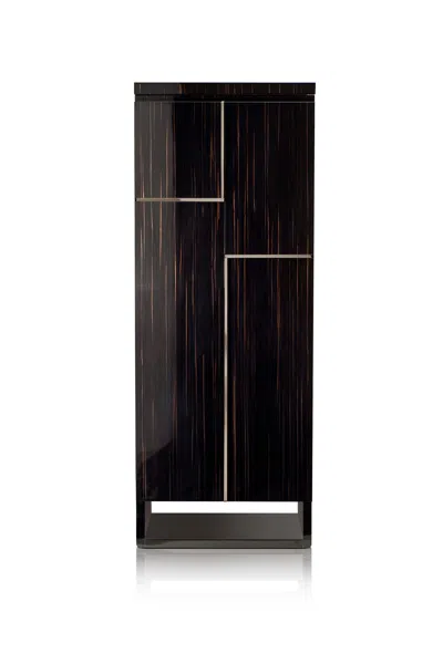 Pre-owned Agresti Gioia Rutenio Contemporary Armored Jewelry Armoire Safe In Ebony In Black
