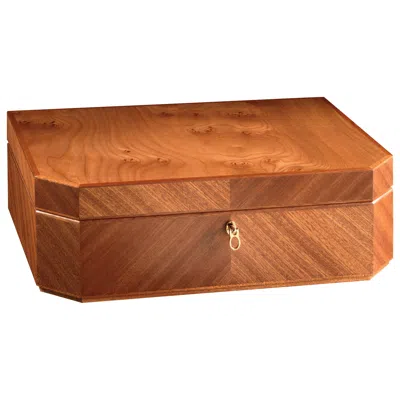 Pre-owned Agresti Il Bauletto Jewelry Box In Briar And Mahogany In Brown