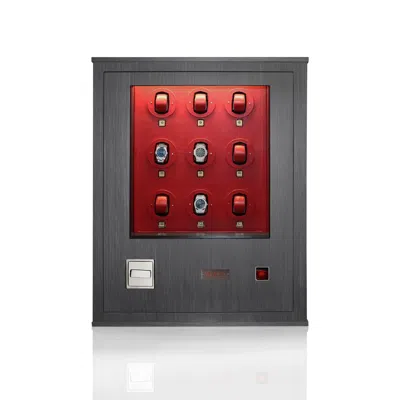 Pre-owned Agresti Il Forziere Smoke Grey Armored Chest Safe With 9 Watch Winders In Gray