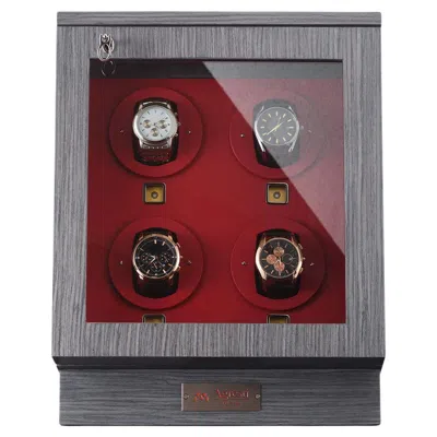 Pre-owned Agresti Il Passatempo Chest With Four Winders In Oak Smoke Grey In Gray