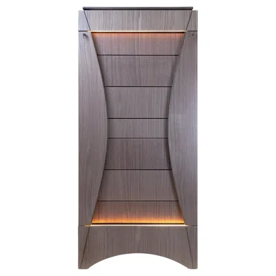 Pre-owned Agresti Matte Powder Oak Armoire In Brown