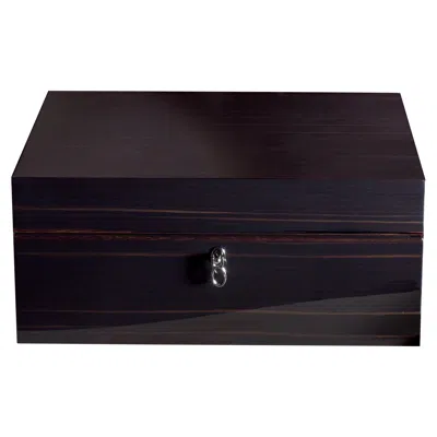 Pre-owned Agresti Notte Di Gioie Shiny Black Men's Jewelry Box