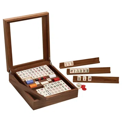 Pre-owned Agresti Passione Di Gioco Walnut Mahjong In Brown