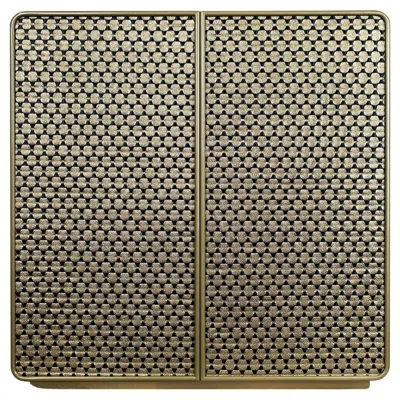 Pre-owned Agresti Piccolo Intreccio Armored Armoire Braided Gold And Black Leather
